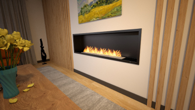 BLUEFLAME FLUSH 150 ANKASTRE BACASIZ ŞÖMİNE-5