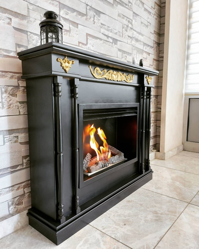 AVANGARDE BLACK BACASIZ ŞÖMİNE