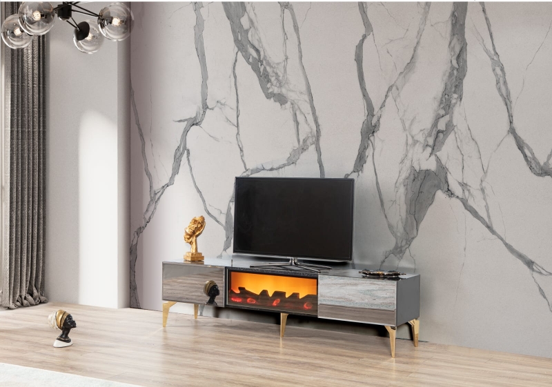 FLAMINGO ŞÖMİNELİ TV ÜNİTESİ (ELEKTRİKLİ)