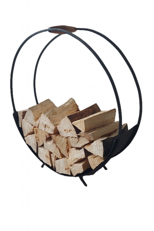 Şömine Metal Ahşap Kulplu Tasarım Odunluk