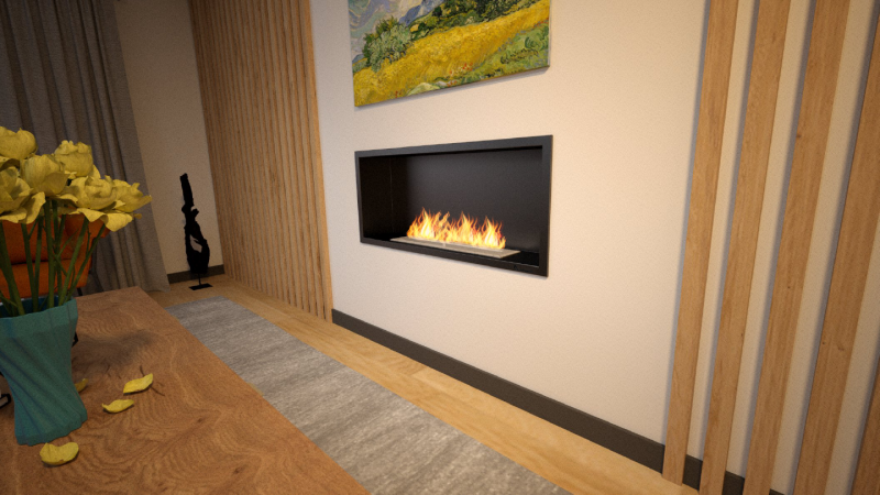 BLUEFLAME FLUSH 100 ANKASTRE BACASIZ ŞÖMİNE