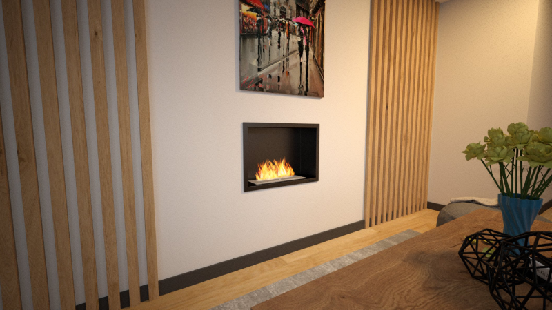 BLUEFLAME FLUSH 60 ANKASTRE BACASIZ ŞÖMİNE