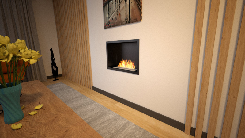 BLUEFLAME FLUSH 60 ANKASTRE BACASIZ ŞÖMİNE