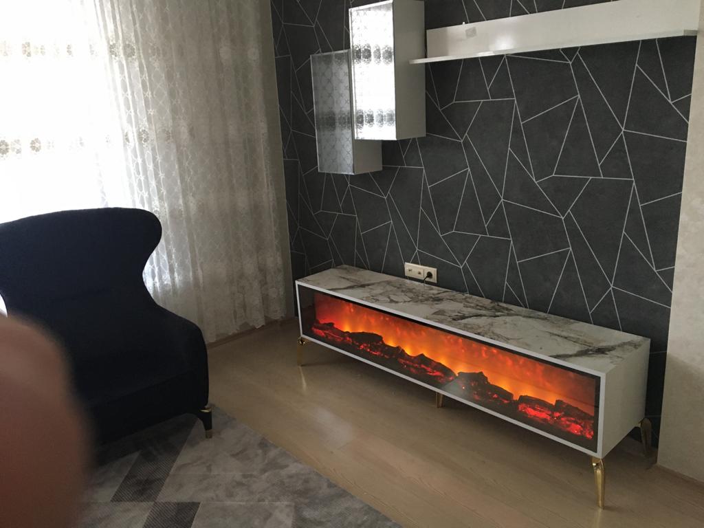 SWAN ŞÖMİNELİ TV ÜNİTESİ ( ELEKTRİKLİ )