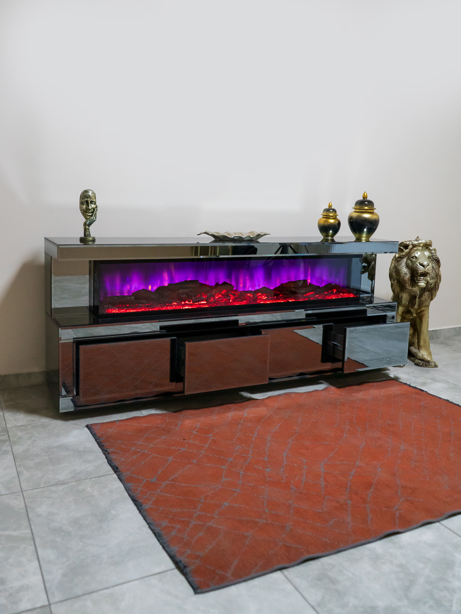 LEON ŞÖMİNELİ KONSOL