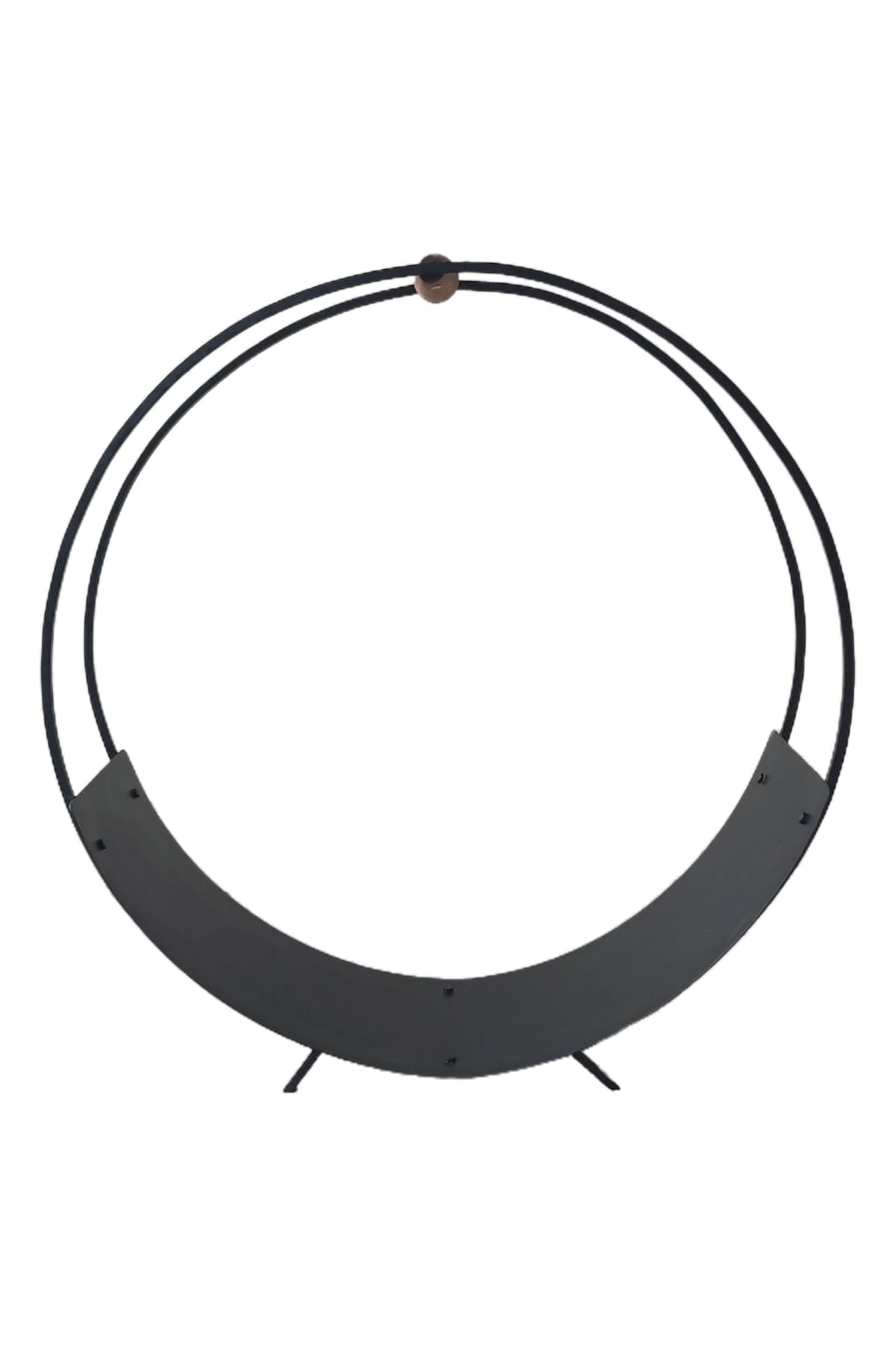 Şömine Metal Ahşap Kulplu Tasarım Odunluk